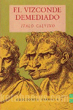 طرح روي جلد کتاب طراحي گرافيک هنر نقاشي پرتره جلد خوشگل جلد زيبا ویکنت دو نیم شده ایتالو کالوینو