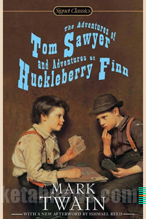 طرح روي جلد کتاب طراحي گرافيک هنر نقاشي پرتره جلد خوشگل جلد زيبا هکلبری فین مارک تواین